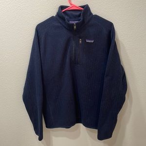 Medium Patagonia Fleece Pullover 1/4 Zip - Navy Blue